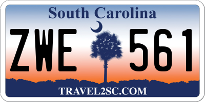 SC license plate ZWE561