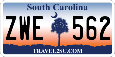 SC license plate ZWE562