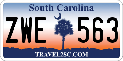 SC license plate ZWE563