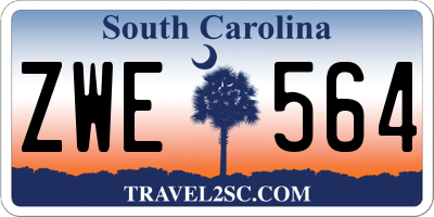 SC license plate ZWE564