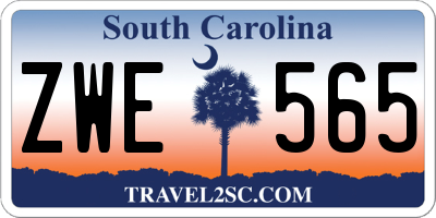 SC license plate ZWE565