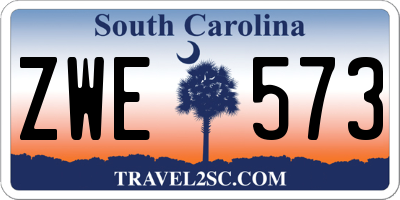 SC license plate ZWE573