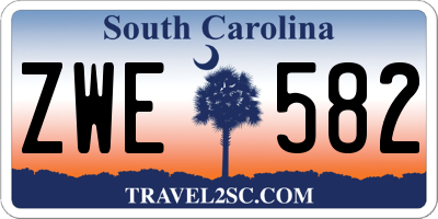 SC license plate ZWE582