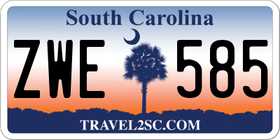 SC license plate ZWE585