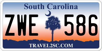 SC license plate ZWE586