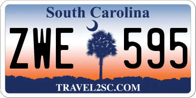 SC license plate ZWE595