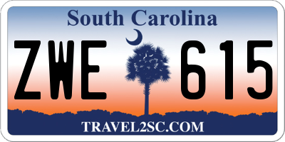 SC license plate ZWE615