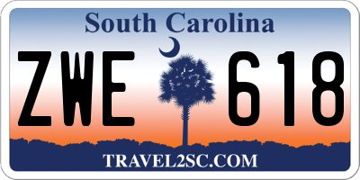 SC license plate ZWE618