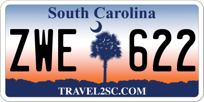 SC license plate ZWE622