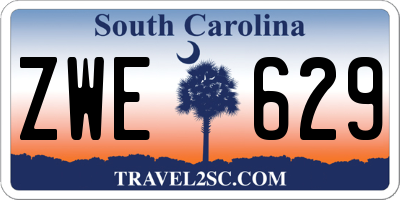 SC license plate ZWE629