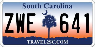 SC license plate ZWE641