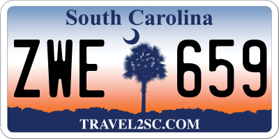 SC license plate ZWE659