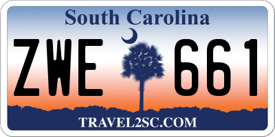 SC license plate ZWE661