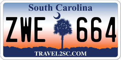 SC license plate ZWE664