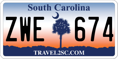 SC license plate ZWE674