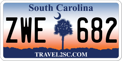 SC license plate ZWE682