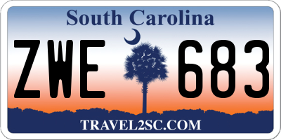 SC license plate ZWE683
