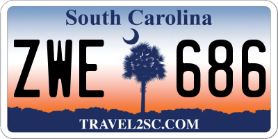 SC license plate ZWE686