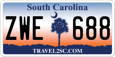 SC license plate ZWE688