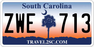 SC license plate ZWE713