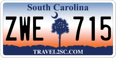 SC license plate ZWE715
