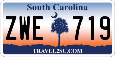 SC license plate ZWE719