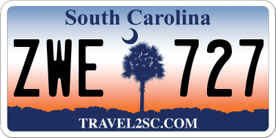 SC license plate ZWE727