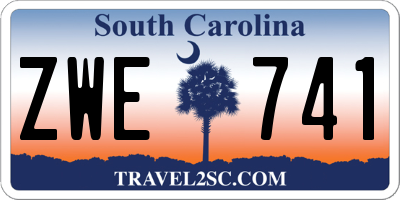 SC license plate ZWE741