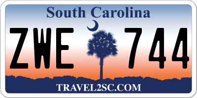 SC license plate ZWE744