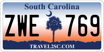 SC license plate ZWE769