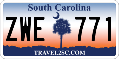 SC license plate ZWE771