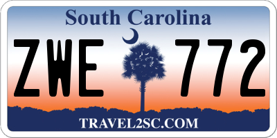 SC license plate ZWE772