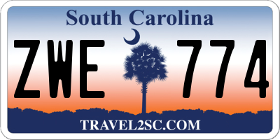 SC license plate ZWE774