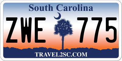 SC license plate ZWE775