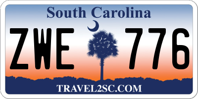 SC license plate ZWE776