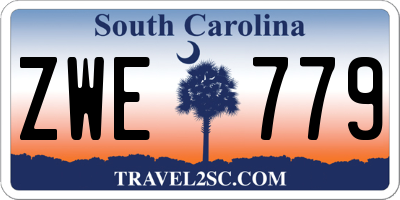 SC license plate ZWE779
