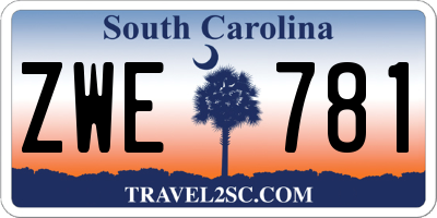 SC license plate ZWE781