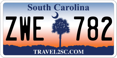 SC license plate ZWE782