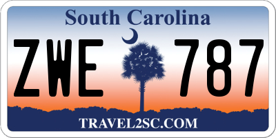 SC license plate ZWE787
