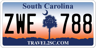 SC license plate ZWE788
