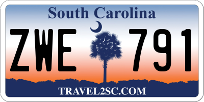 SC license plate ZWE791
