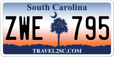 SC license plate ZWE795