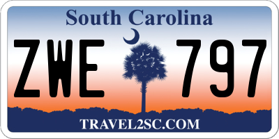 SC license plate ZWE797