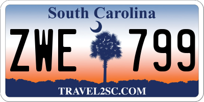 SC license plate ZWE799
