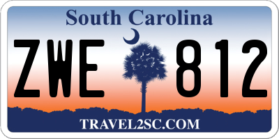 SC license plate ZWE812