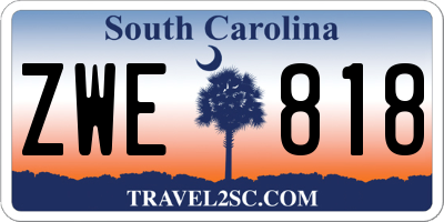 SC license plate ZWE818