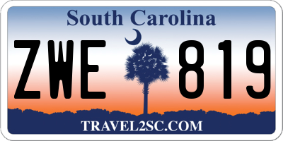 SC license plate ZWE819