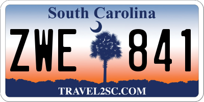 SC license plate ZWE841