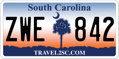 SC license plate ZWE842