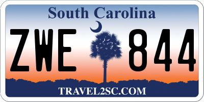 SC license plate ZWE844